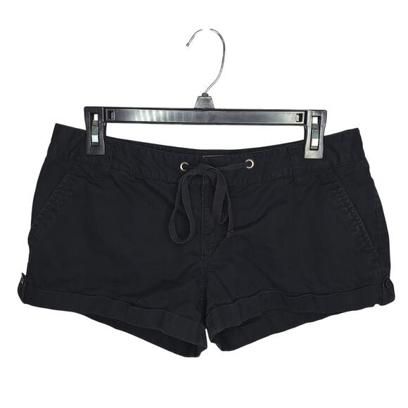 Vintage Y2K Anchor Blue Shorts 7 Low Rise Micro Mini Chino Preppy Flap Pockets - Picture 1 of 9